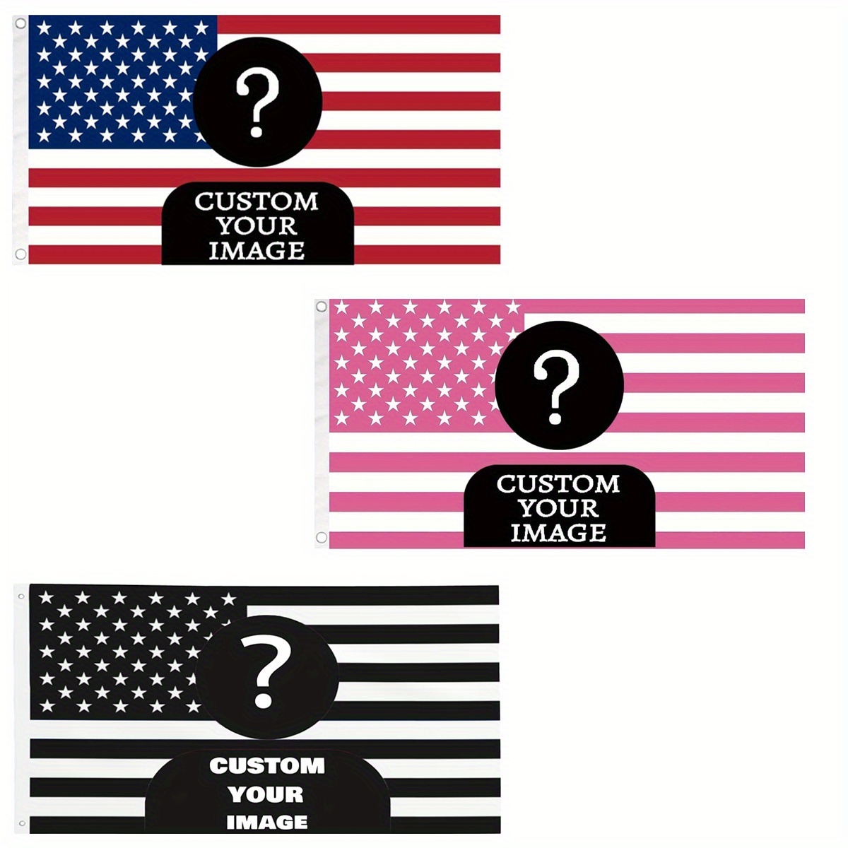 Home Decor Outdoor - 1pc Custom Classic Pink/Black American Flag,