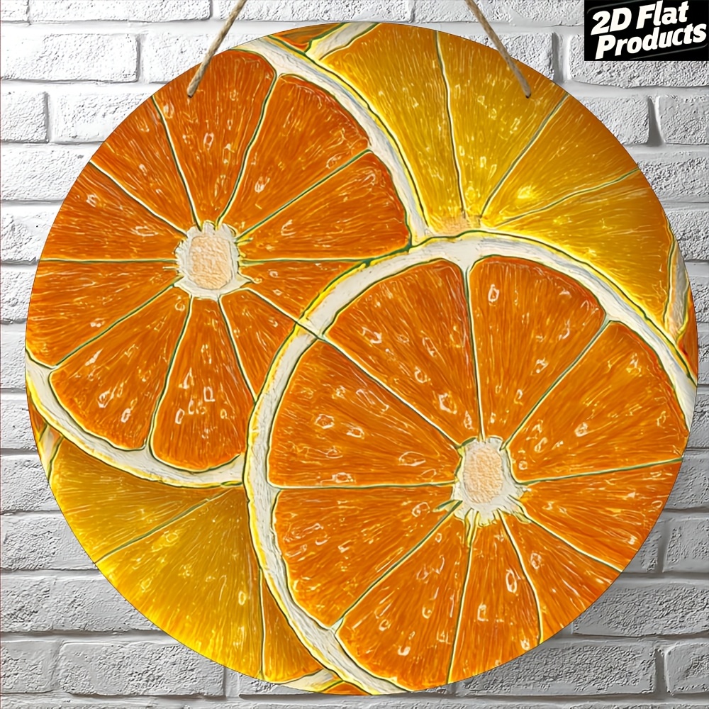 Home Decor Orange - Modern Orange Aluminum Wall Art 12