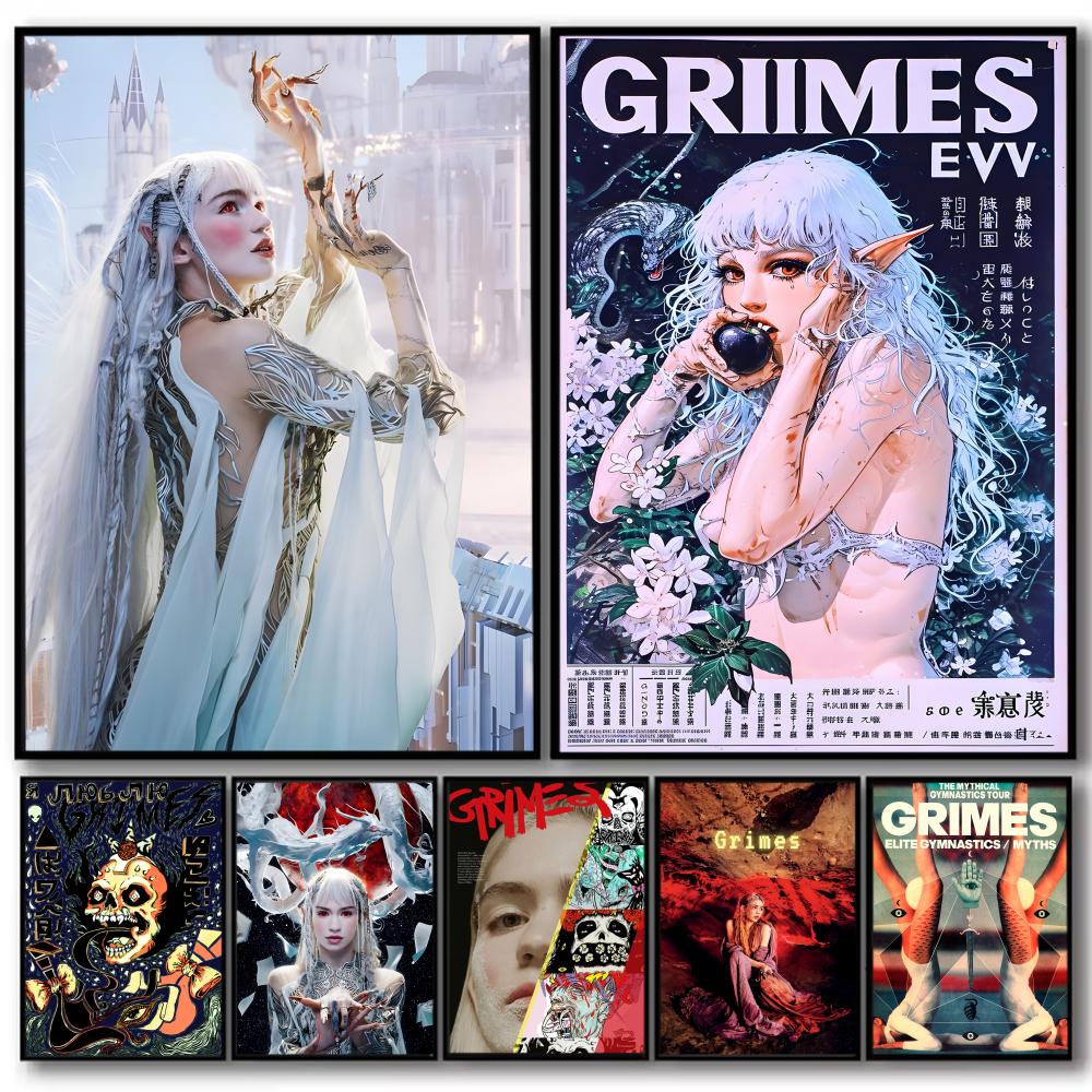 Home Decor Magazine - Pop Singer G_Grimes Magazine Poster Decorative