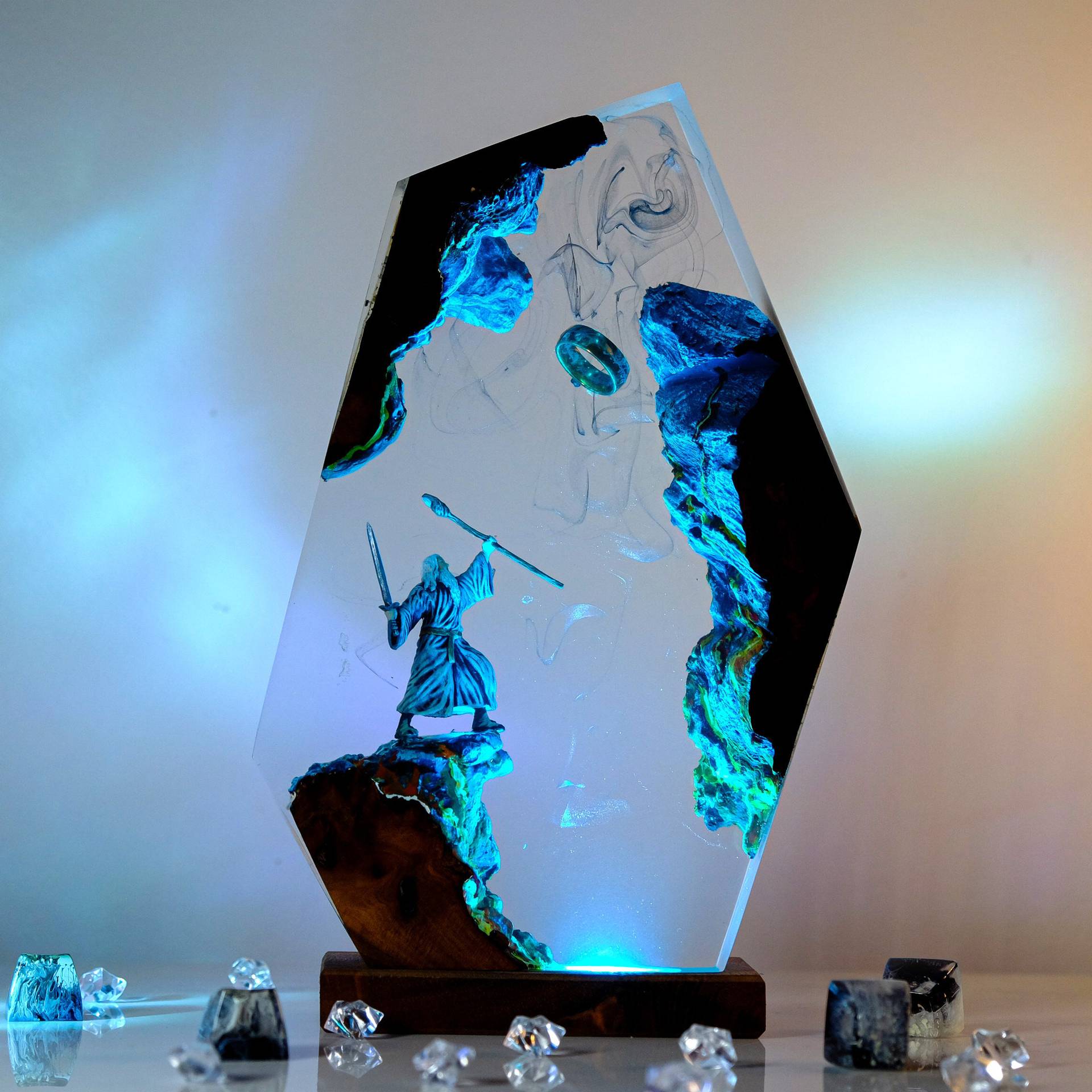Home Decor Resin - Movie Scence Figure Table Resin Lamp
