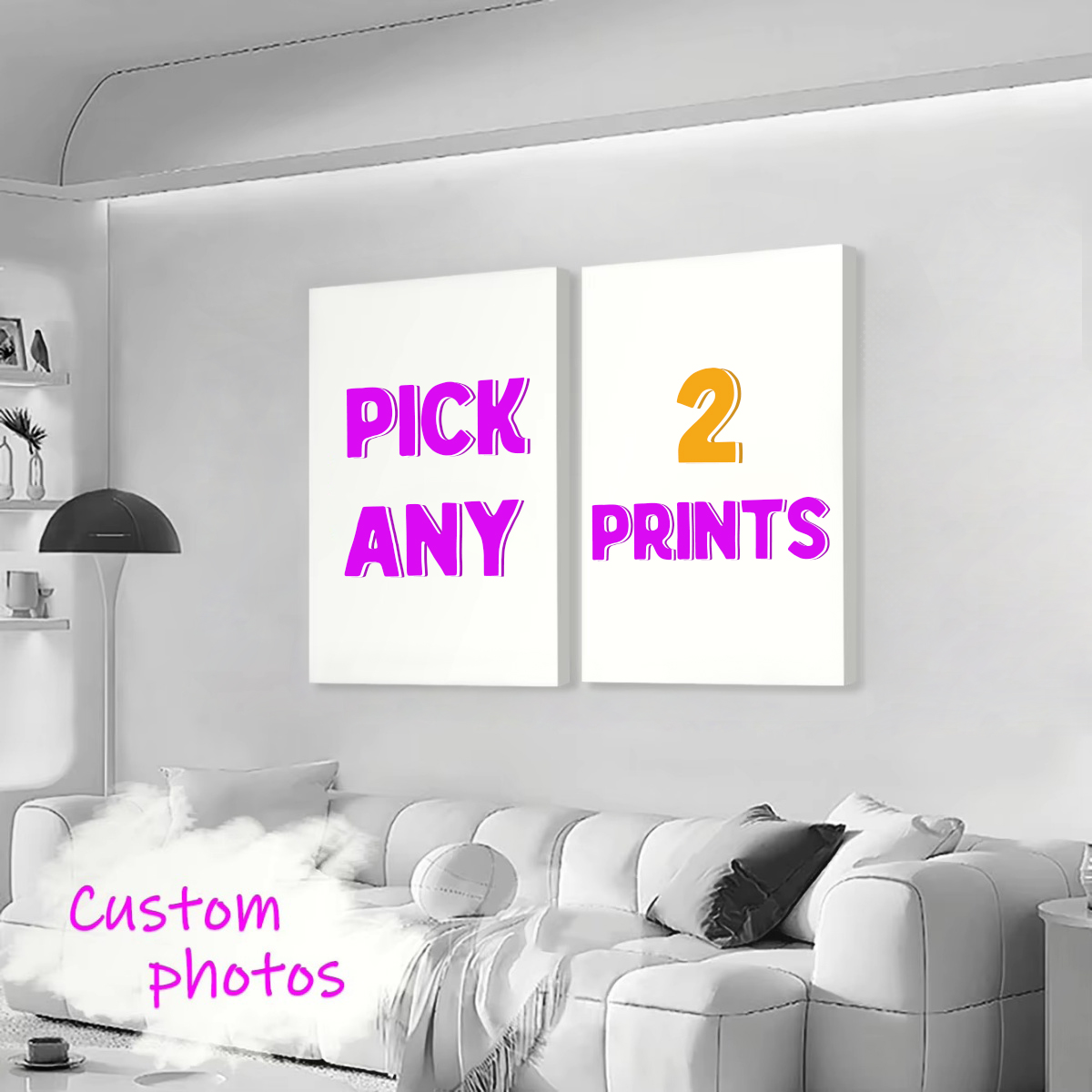 Home Decor Aesthetic Pinterest - 2/4/6pcs Custom Canvas Printing Personalized Photo