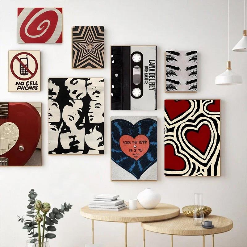 Home Decor Aesthetic Pinterest - Posters Y2K Rock Style Canvas Painting