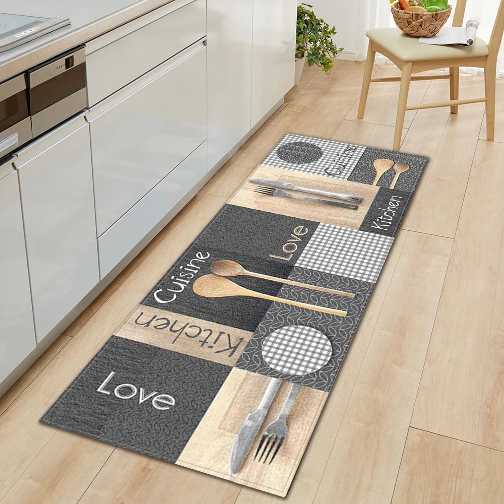 Home Decor Game Online - Kitchen Floor Mat Anti-slip Carpet Tableware