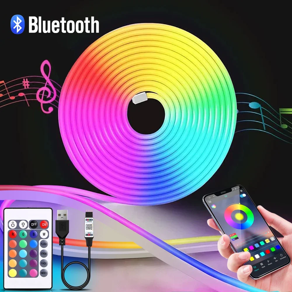 Home Decor Free App - 1-5m RGB LED Neon Strip Light