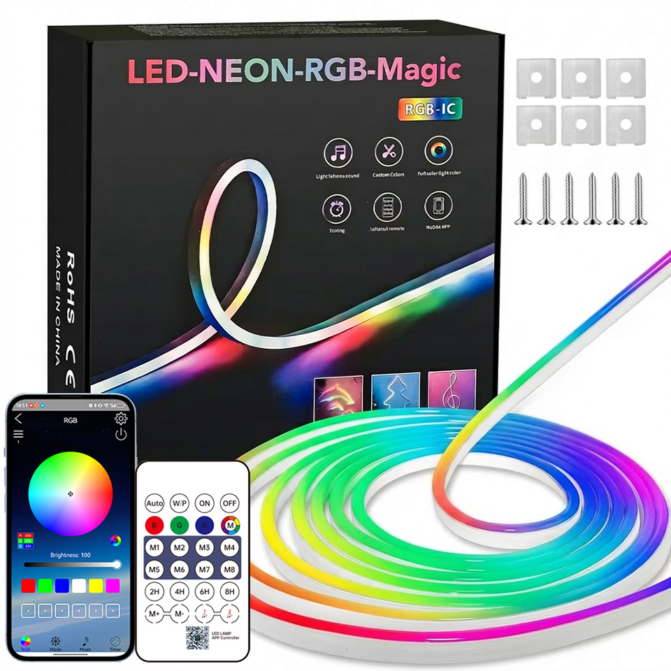 Bluetooth RGB Neon LED Strip 1 - đánh giá và giá Home Decor Free App