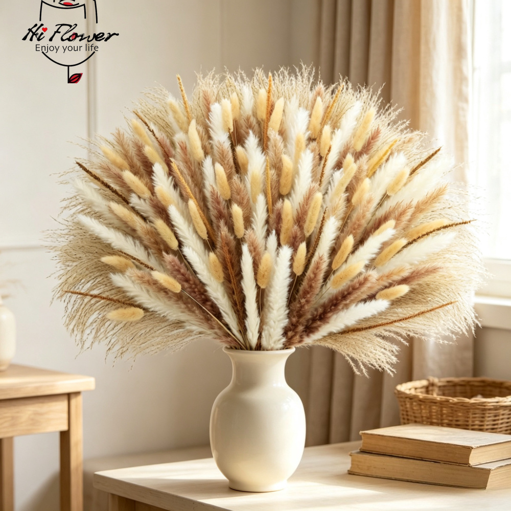 Natural Dried Pampas Grass Bou - đánh giá và giá Dried Flower Bouquet