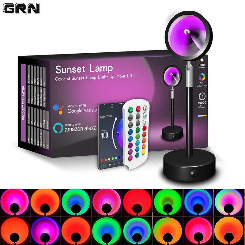 Smart LED Sunset Lamp Colorful - đánh giá và giá Home Decor Free App