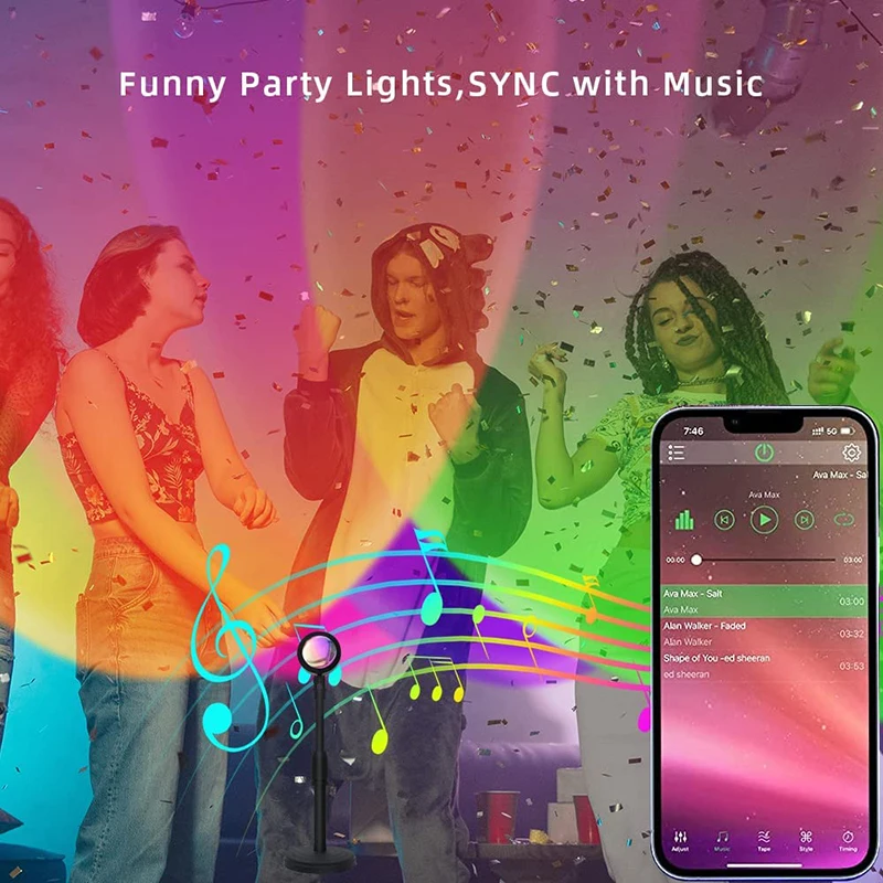 Smart LED Sunset Lamp Colorful - đánh giá và giá Home Decor Free App