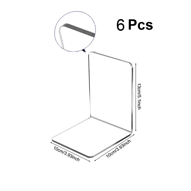 2/6pcs Set Clear Acrylic Booke - đánh giá và giá Aesthetic Bookend