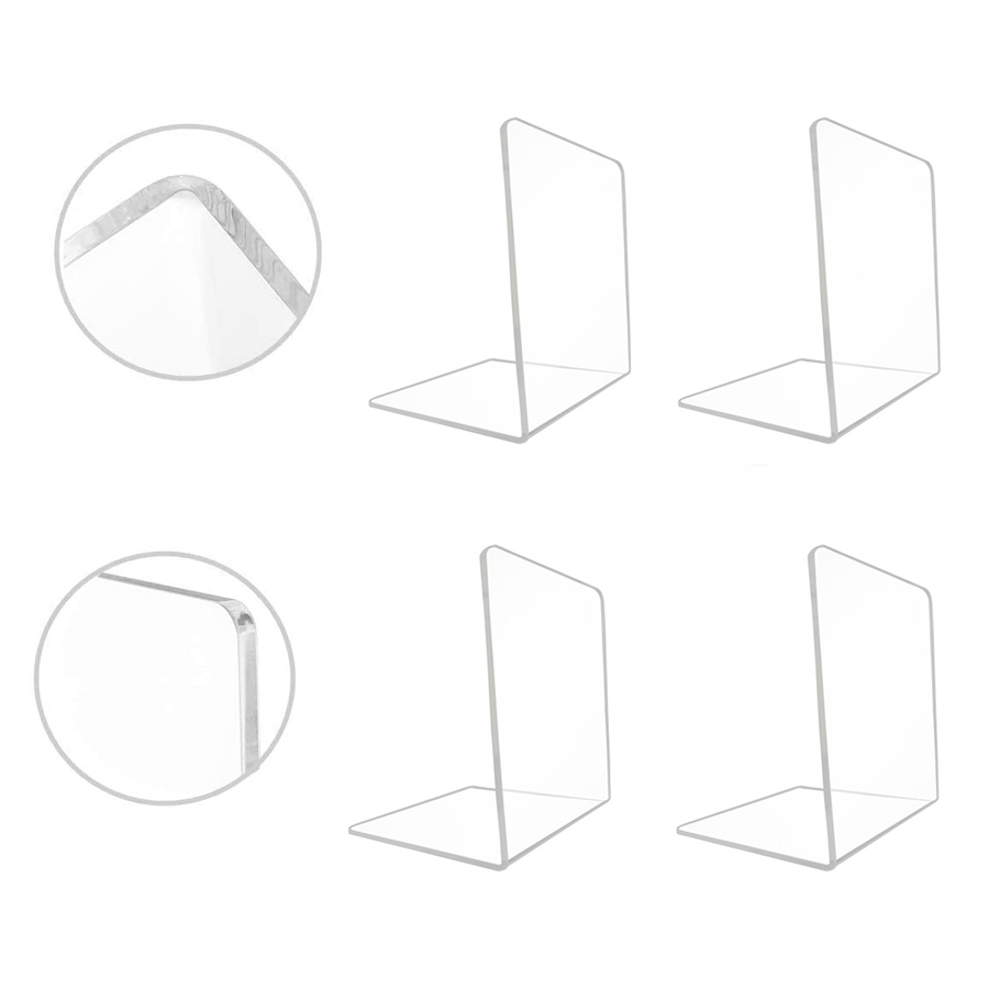 2/6pcs Set Clear Acrylic Booke - đánh giá và giá Aesthetic Bookend