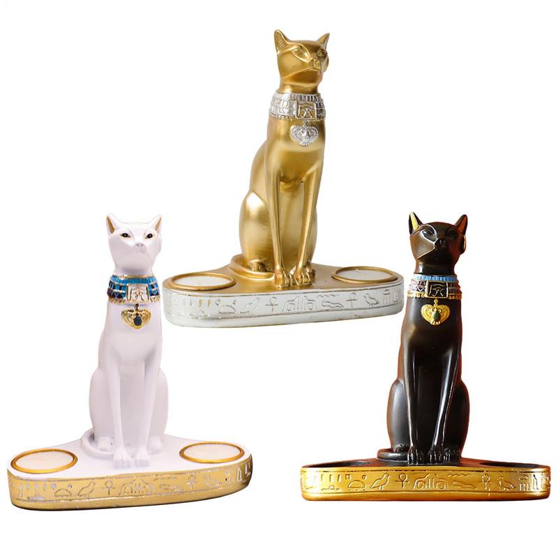 Egyptian Cat Candlestick Resin - đánh giá và giá Home Decor Modern Organic