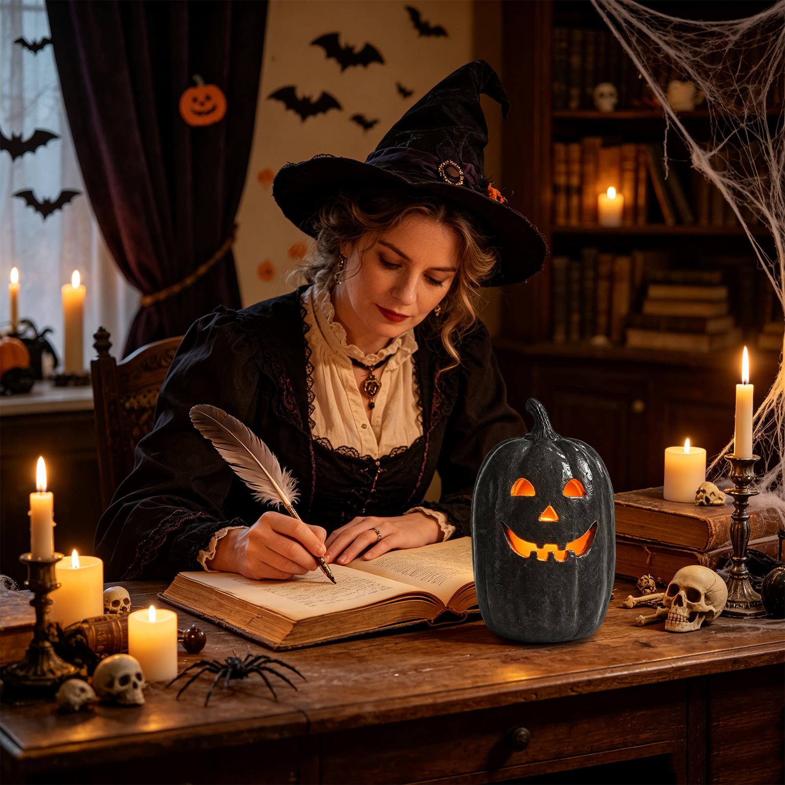 Spooky Pumpkin Lanterns Pumpki - đánh giá và giá Home Decor Resin