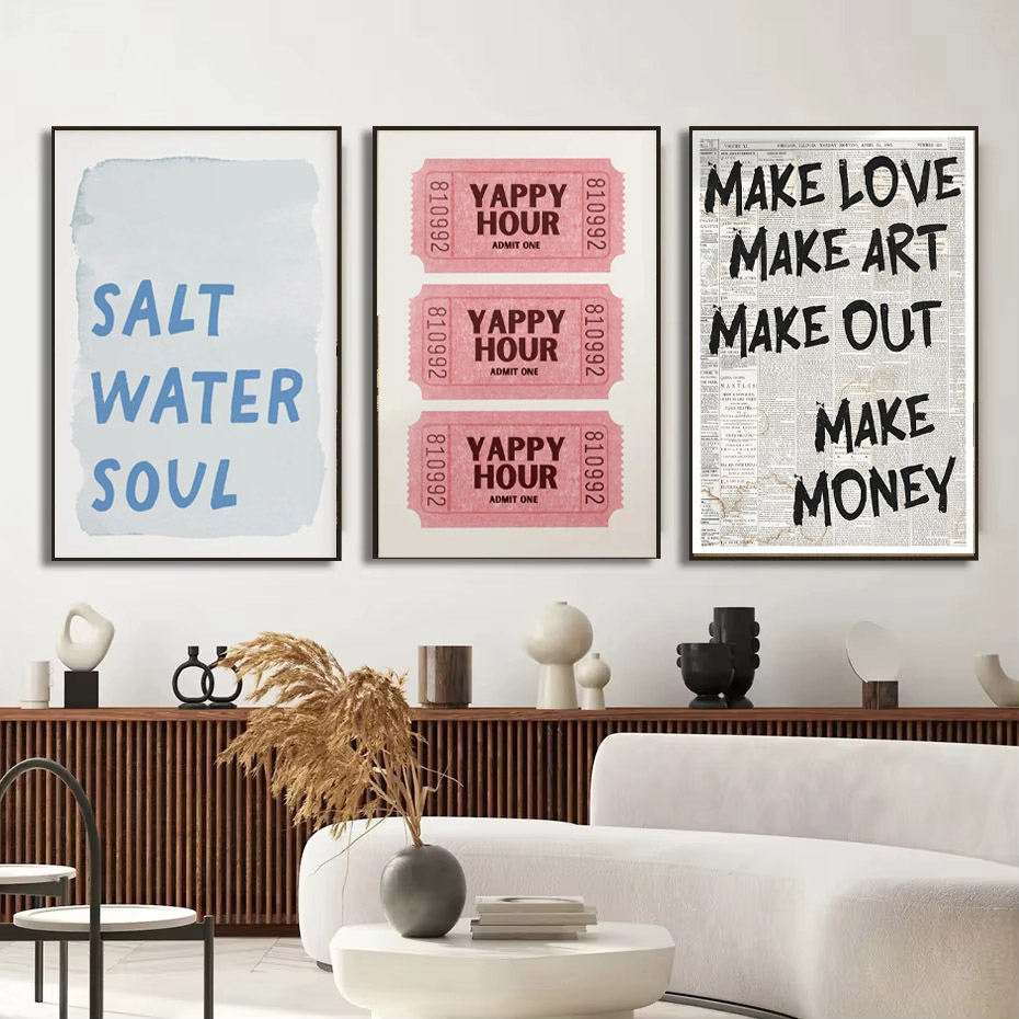 1pc Simple Trendy Text Printin - đánh giá và giá Home Decor Aesthetic Pinterest