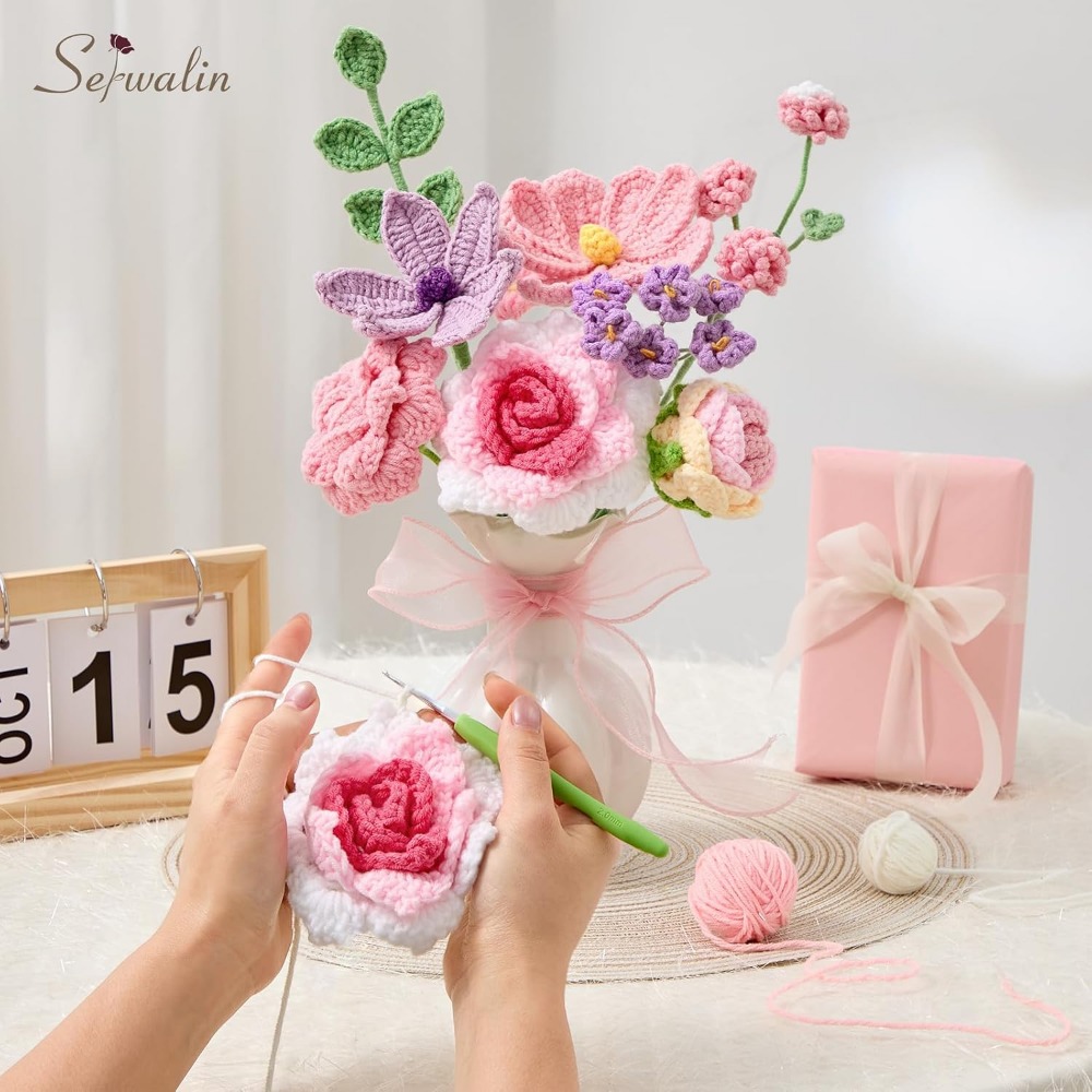 Crochet Flower Bouquet, Handma - đánh giá và giá Home Decor Tulip