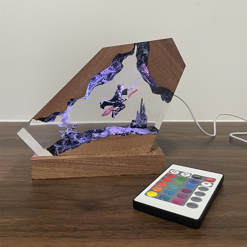 Wood Resin Epoxy Lamp Wizard B - đánh giá và giá Home Decor Resin