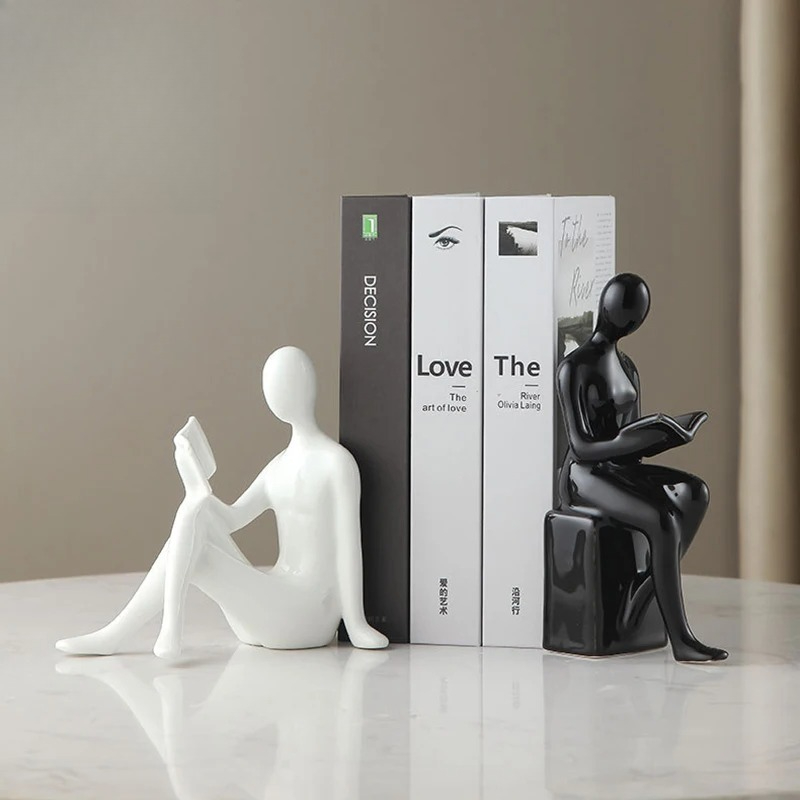 Reader Character Ceramic Statu - đánh giá và giá Aesthetic Bookend