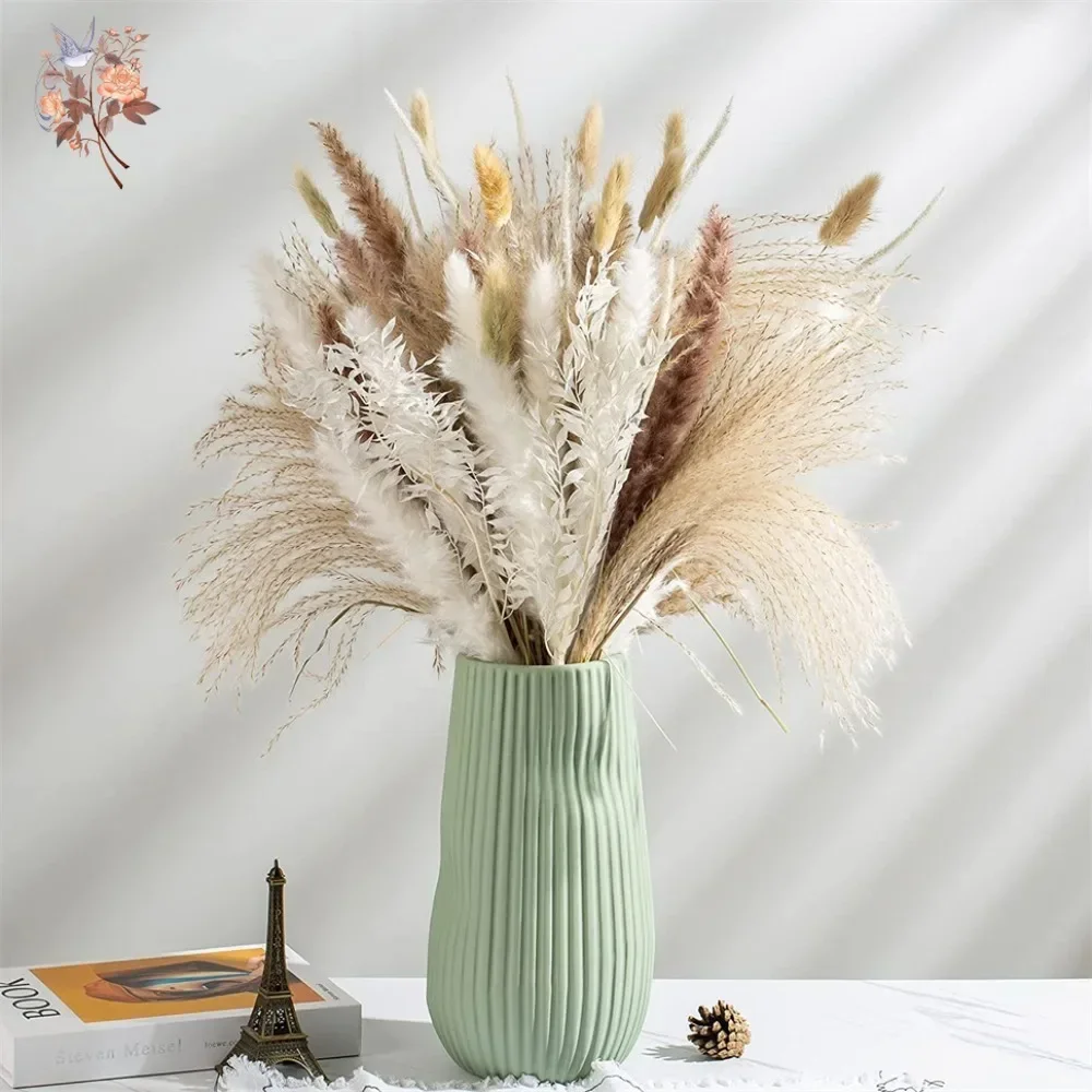 88pcs Natural Fluffy Dried Pam - đánh giá và giá Dried Flower Bouquet