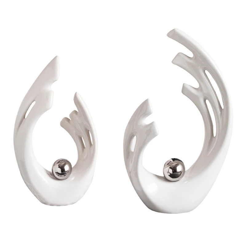 Simplicity White Ceramic Shape - đánh giá và giá Home Decor Modern Organic