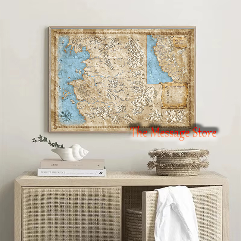 Witcher World Map Continent Lo - đánh giá và giá Home Decor Location