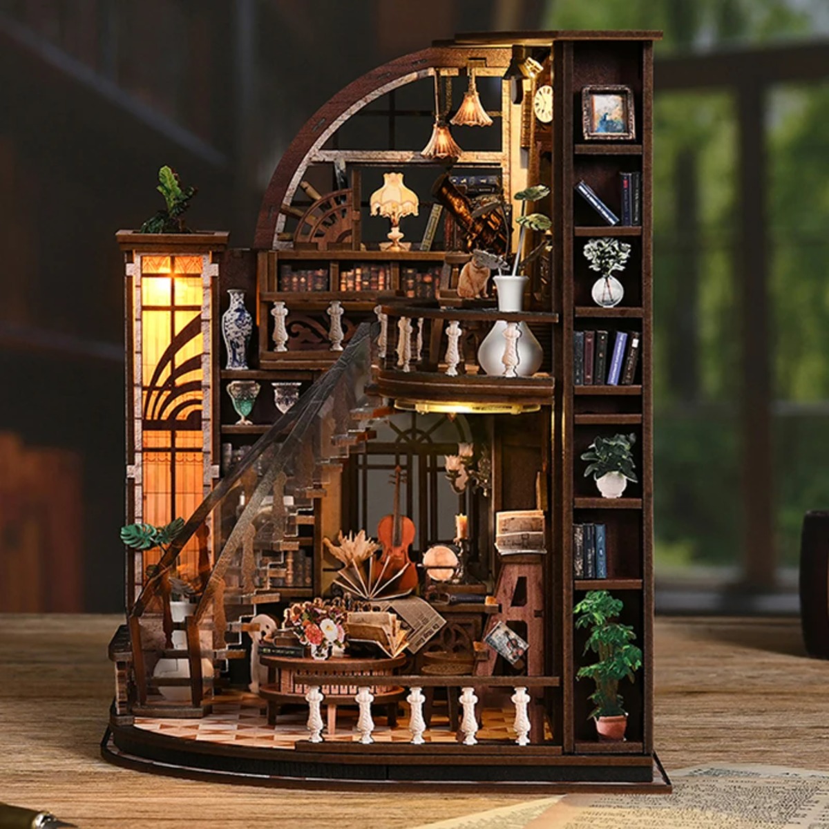 Miniature Book Nook Kit DIY Wo - đánh giá và giá Aesthetic Bookend