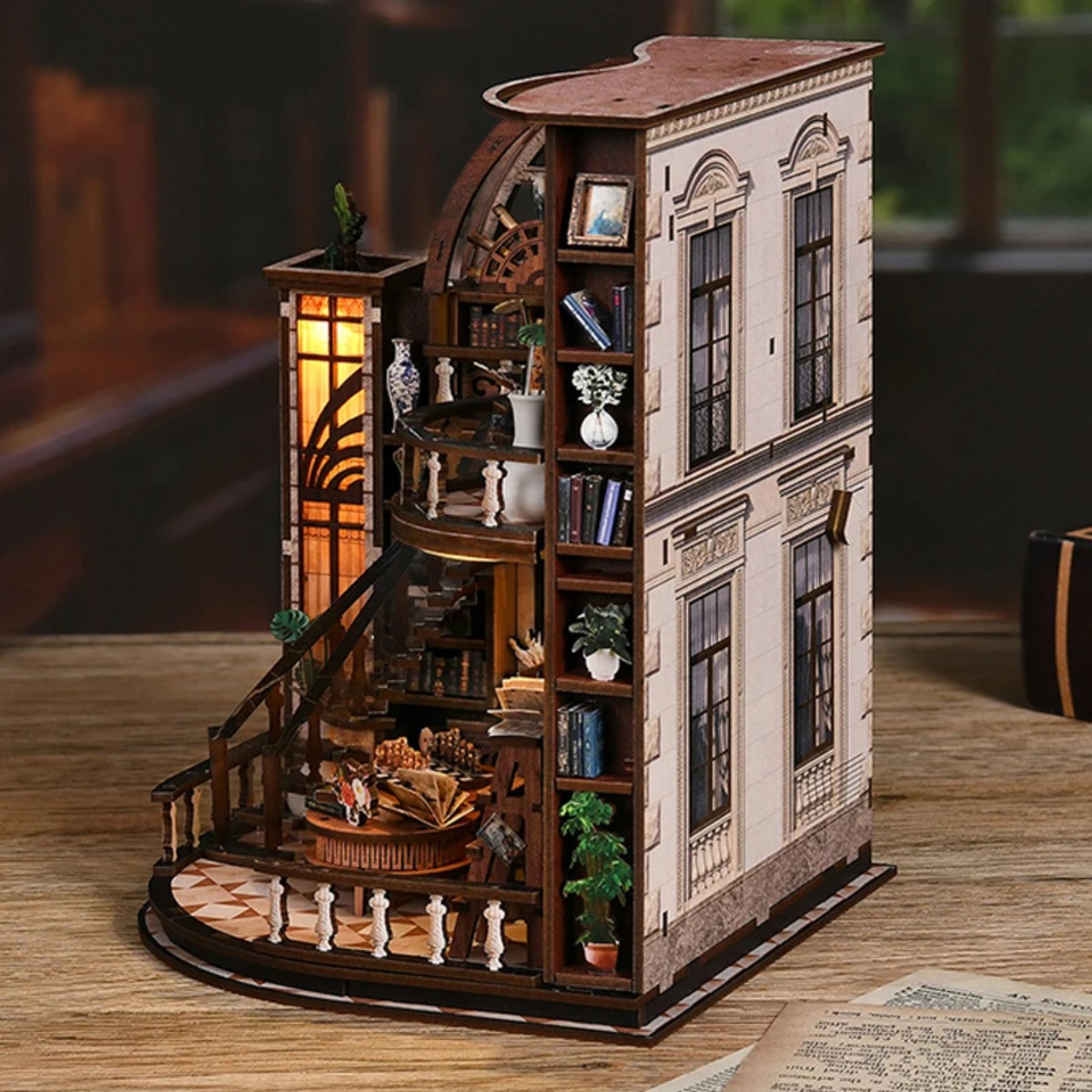 Miniature Book Nook Kit DIY Wo - đánh giá và giá Aesthetic Bookend