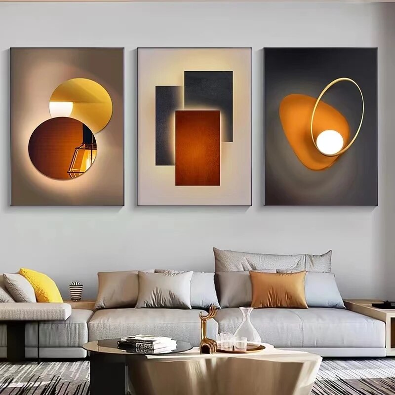 Modern Minimalist Abstract Geo - đánh giá và giá Home Decor Orange