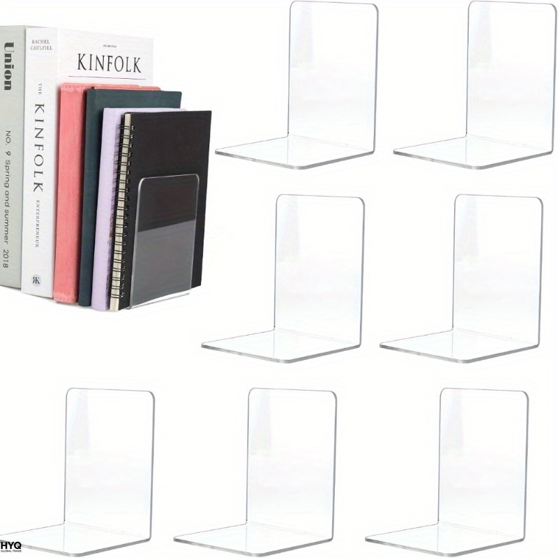 4/8pcs Set Clear Acrylic Booke - đánh giá và giá Aesthetic Bookend