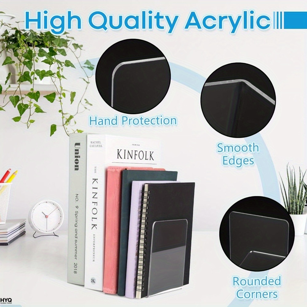 4/8pcs Set Clear Acrylic Booke - đánh giá và giá Aesthetic Bookend