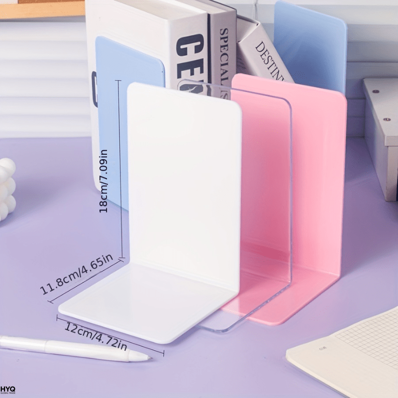4/8pcs Set Clear Acrylic Booke - đánh giá và giá Aesthetic Bookend