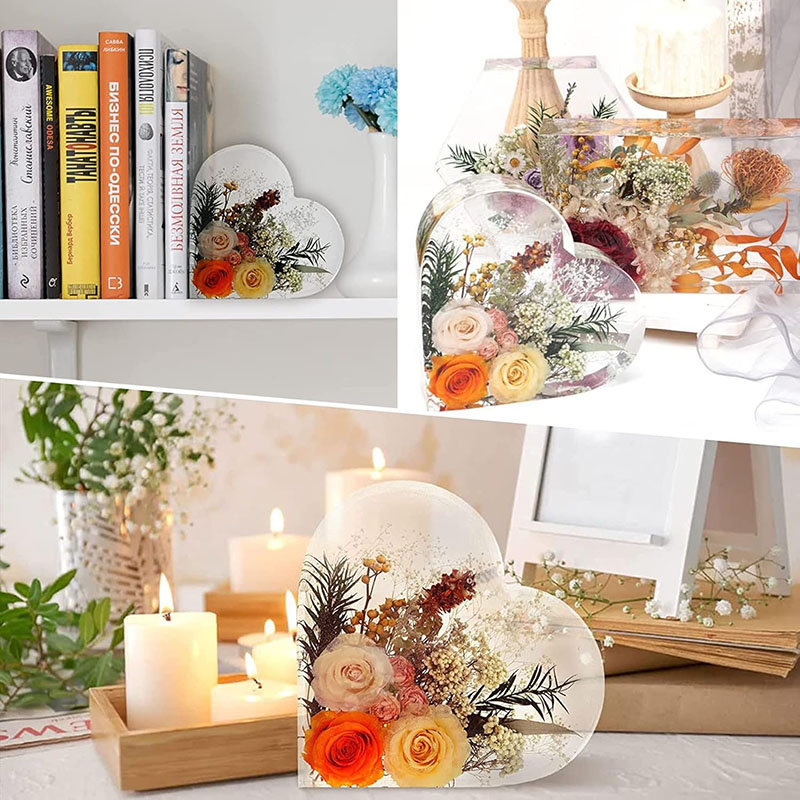 Large Heart Epoxy Resin Mold F - đánh giá và giá Dried Flower Bouquet