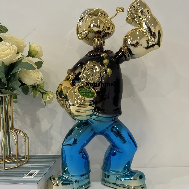 Electroplated Popeye Figurine  - đánh giá và giá Home Decor Modern Organic