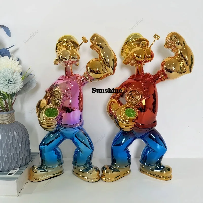 Electroplated Popeye Figurine  - đánh giá và giá Home Decor Modern Organic