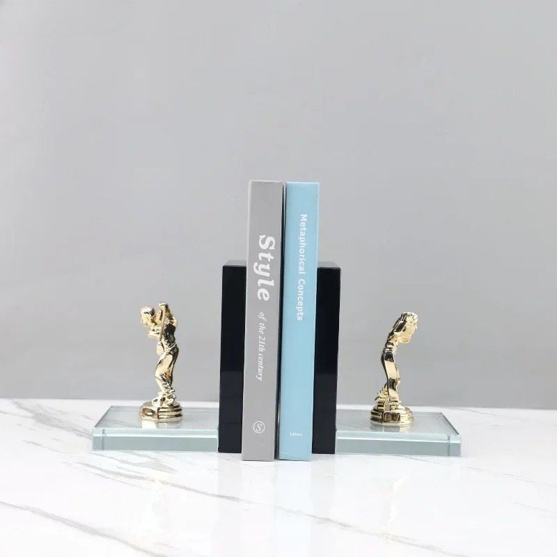 Golden Golf Player Sculpture A - đánh giá và giá Aesthetic Bookend