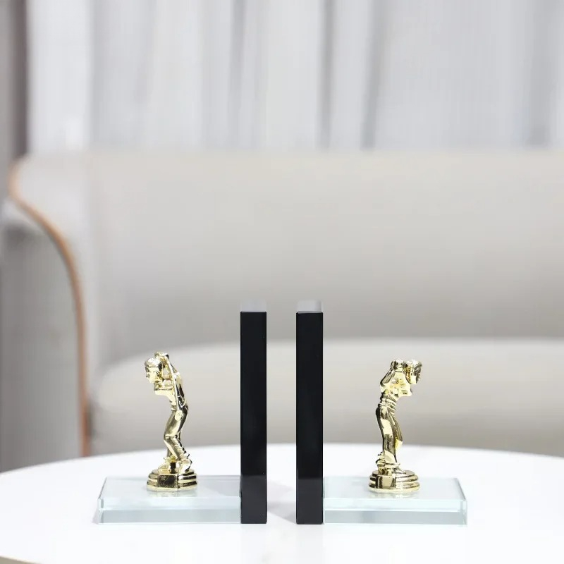 Golden Golf Player Sculpture A - đánh giá và giá Aesthetic Bookend