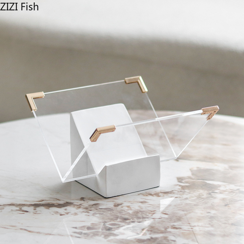 Marble Acrylic Magazine Rack D - đánh giá và giá Aesthetic Bookend