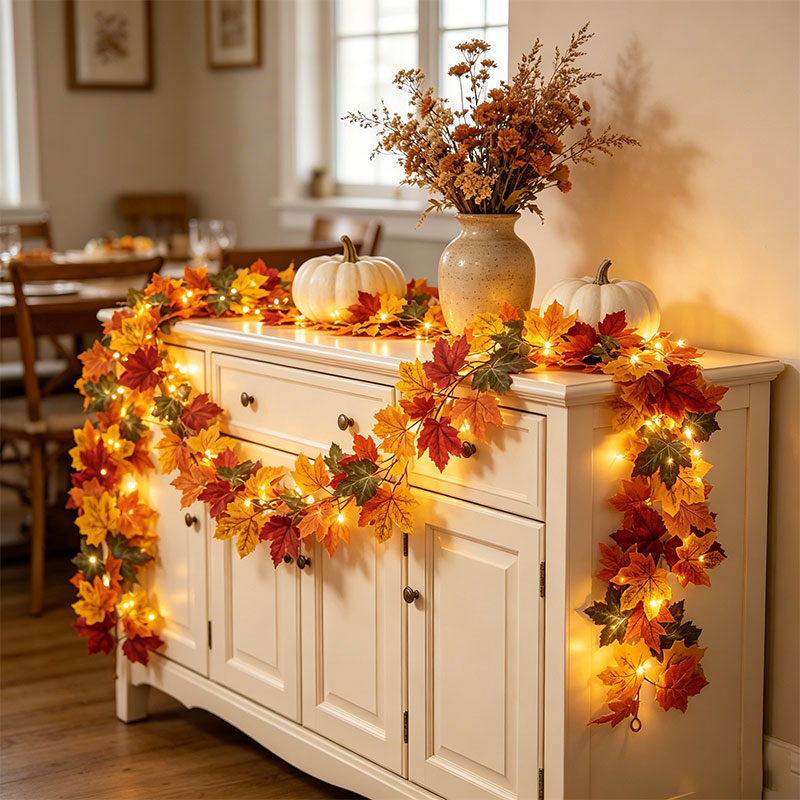 Fall Maple Leaf Garland with L - đánh giá và giá Home Decor Fallout 4