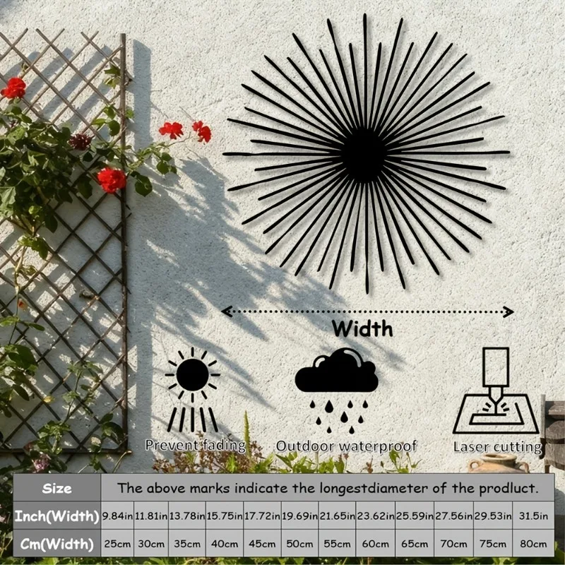 Modern 2D Flat Sunburst Metal  - đánh giá và giá Home Decor Aesthetic Pinterest