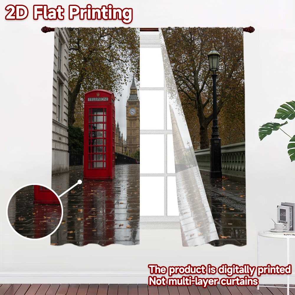 2D flat 2pcs Curtain Home Shor - đánh giá và giá Home Decor London
