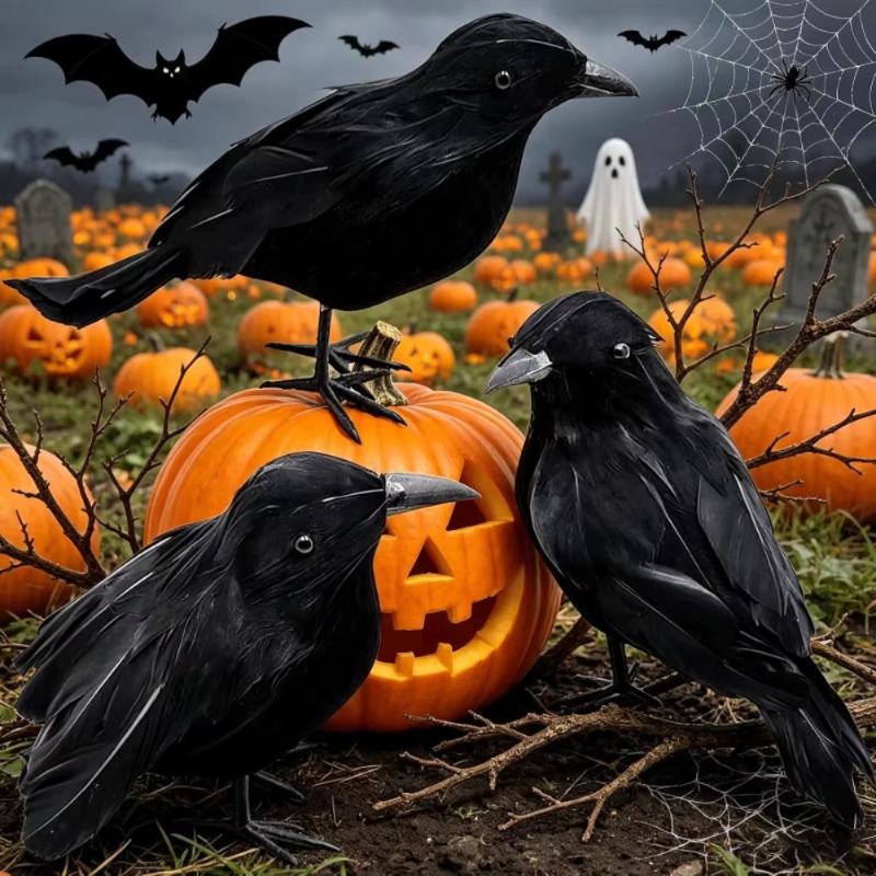 1PC Black Crow Halloween Decor - đánh giá và giá Home Decor Inspo