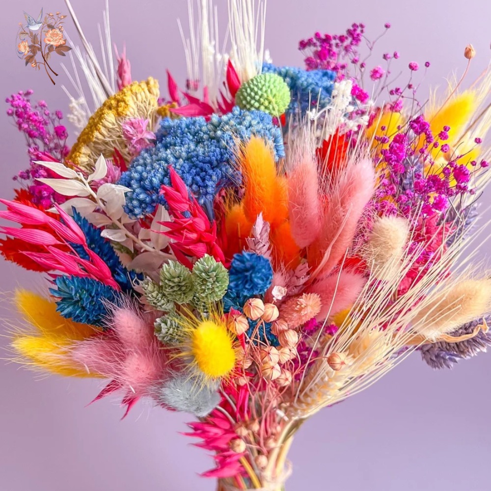 Colorful Dried Flowers Wedding - đánh giá và giá Dried Flower Bouquet