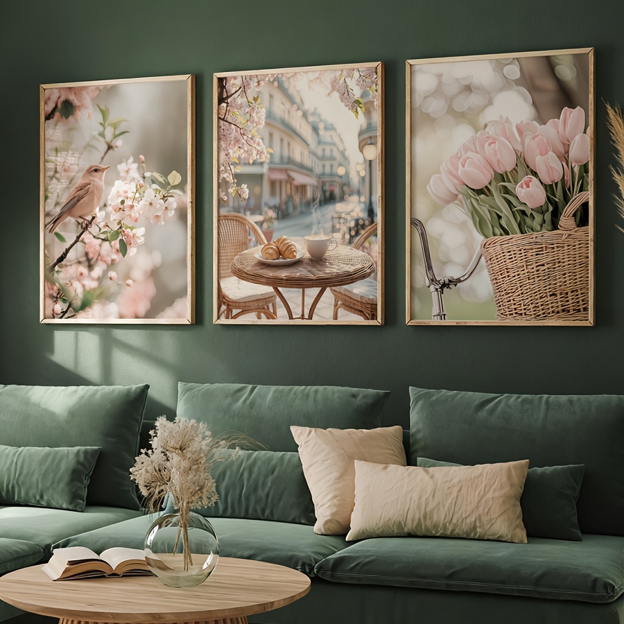 3pcs/set Romantic Paris Street - đánh giá và giá Home Decor Tulip