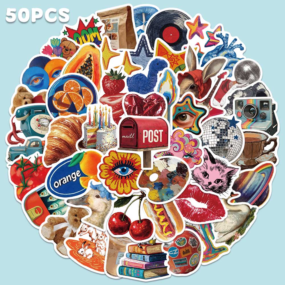 50pcs Vintage Y2K Sticker Fash - đánh giá và giá Home Decor Magazine