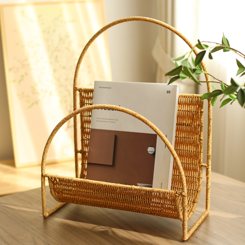 Ins Magazine Rack with Rattan  - đánh giá và giá Home Decor Magazine