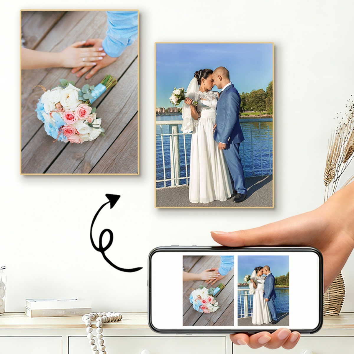 2/4/6pcs Custom Canvas Printin - đánh giá và giá Home Decor Aesthetic Pinterest