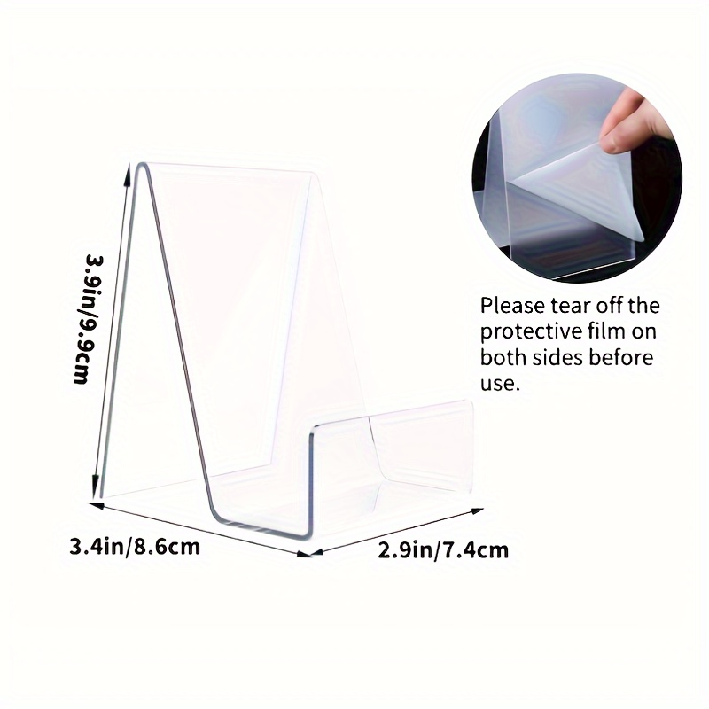 4/8pcs Transparent Acrylic Sta - đánh giá và giá Aesthetic Bookend