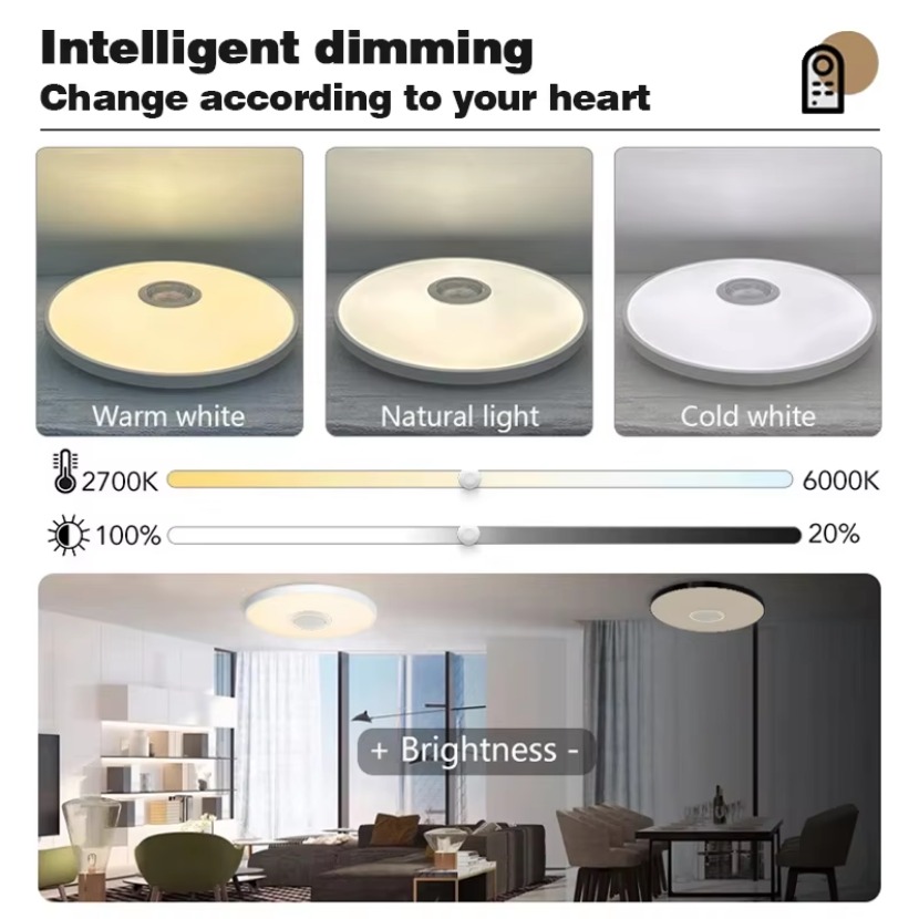 TUYA Smart Music Ceiling Light - đánh giá và giá Home Decor Free App