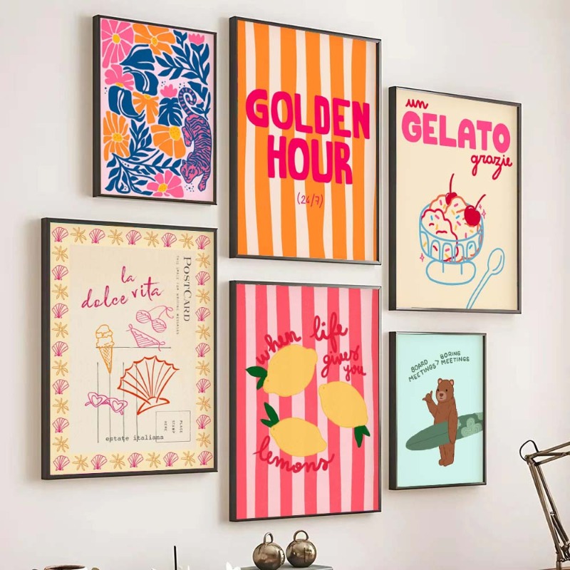 Tropical Preppy Poster Seashel - đánh giá và giá Home Decor Aesthetic Pinterest