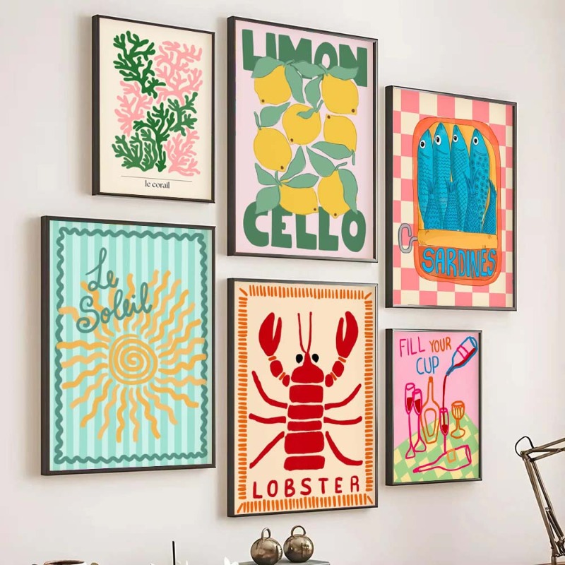 Tropical Preppy Poster Seashel - đánh giá và giá Home Decor Aesthetic Pinterest