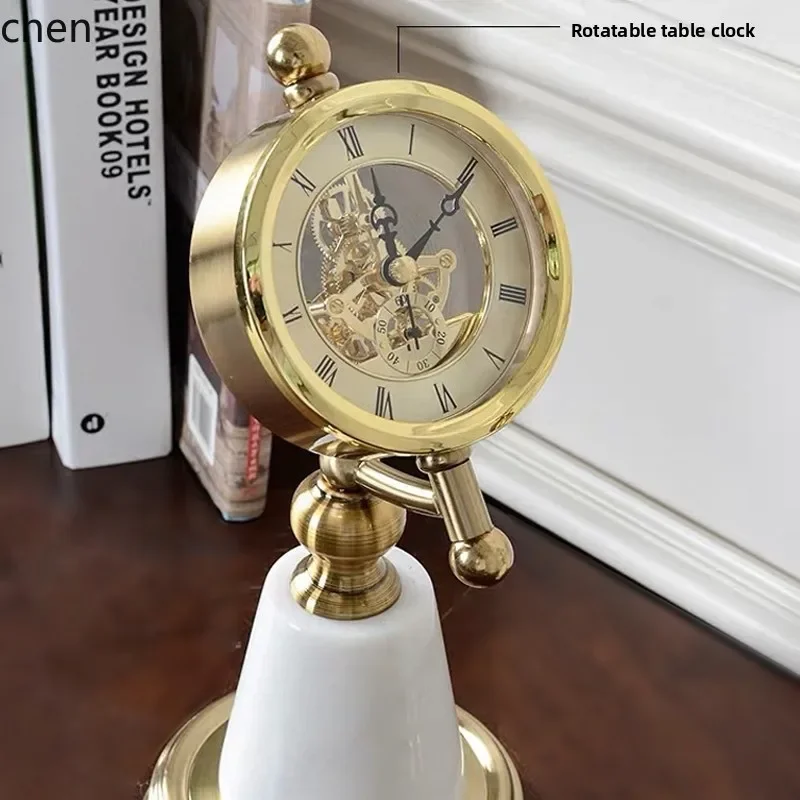 D3L19- Marble Table Clock Orna - đánh giá và giá Home Decor Resin