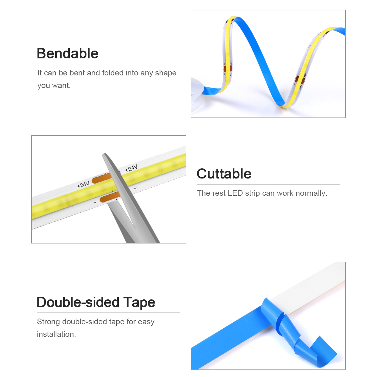3M 5M 10M 24V COB LED Strip Li - đánh giá và giá Home Decor Free App